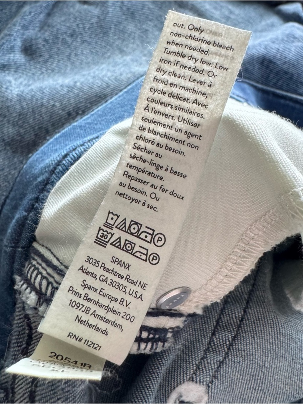 SPANX Wide Leg High-Rise Pull on Jeans in Medium Blue - Picture 10 of 11